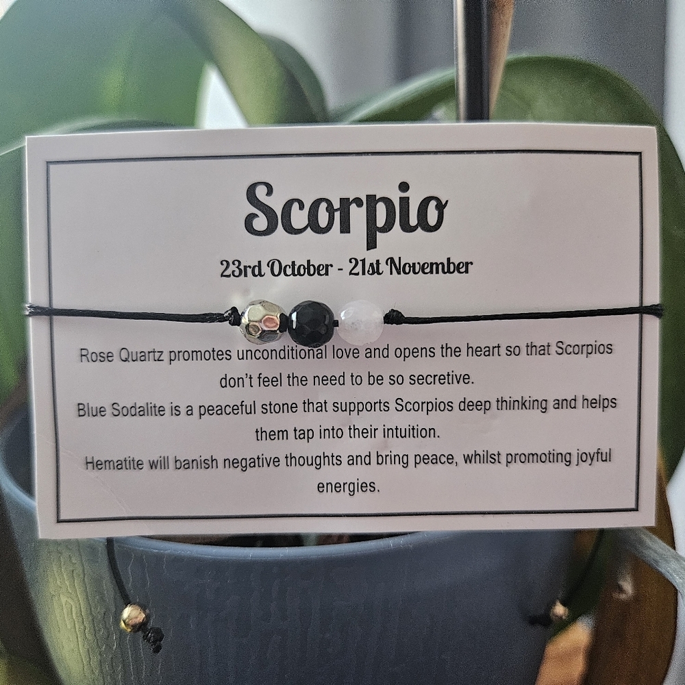 Scorpio Zodiac Gem Bracelet